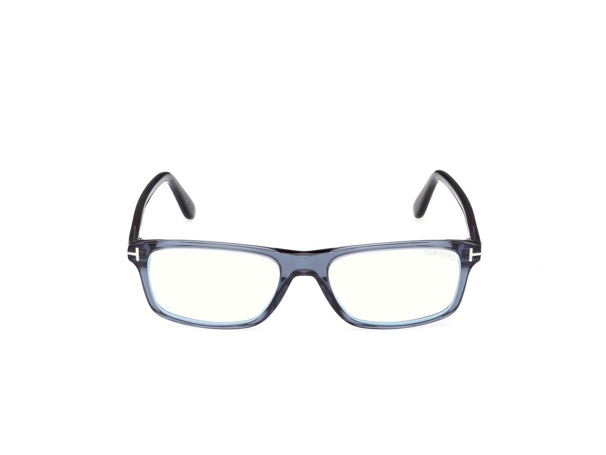 Tom Ford FT6119-B-55090-55 Shiny Blue Rectangular  55mm Eyeglasses