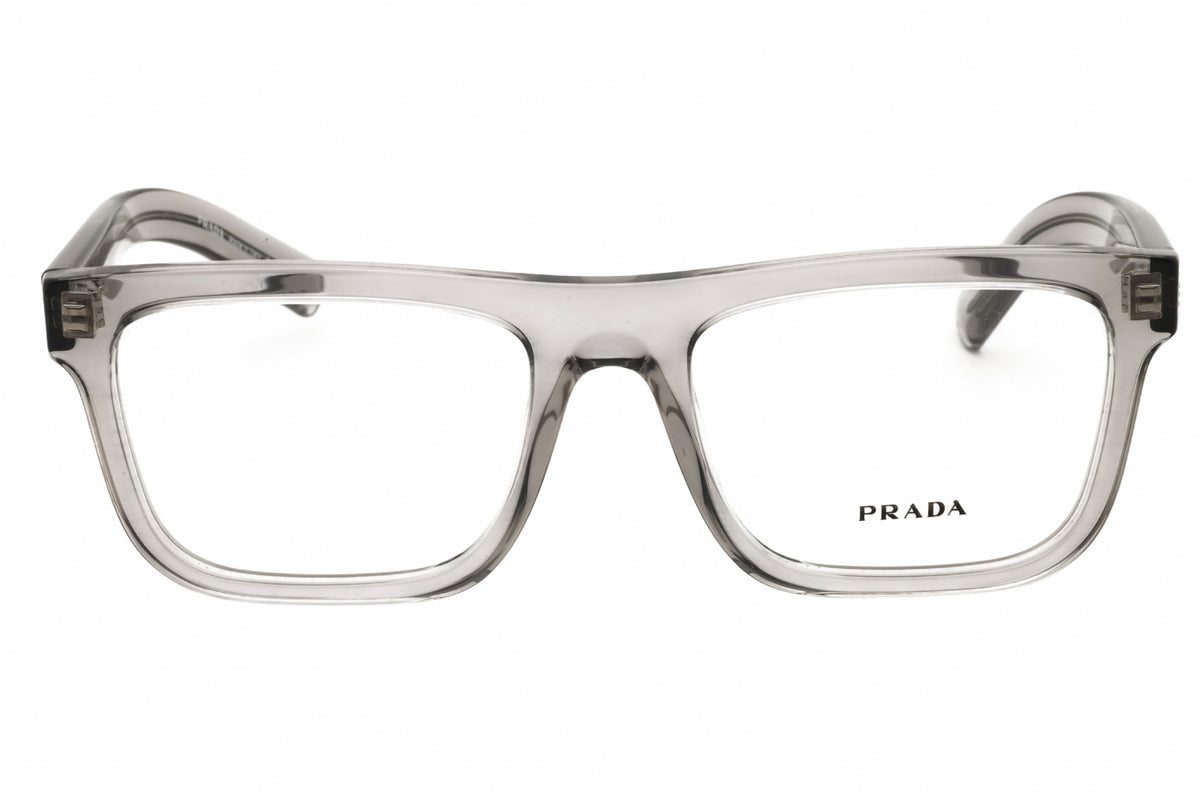 Prada 0PR C03V-18J1O1 Transparent Hematite Grey Rectangular Eyeglasses 55mm