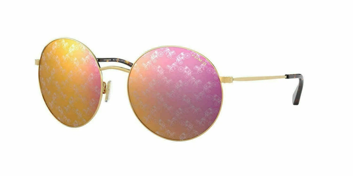 Coach 0HC7078-9005AC-56 Gold Round SUNGLASSES 0mm Sunglasses