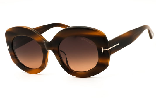 Tom Ford FT1346-F-55T coloured havana Oversized Sunglasses 53mm Sunglasses