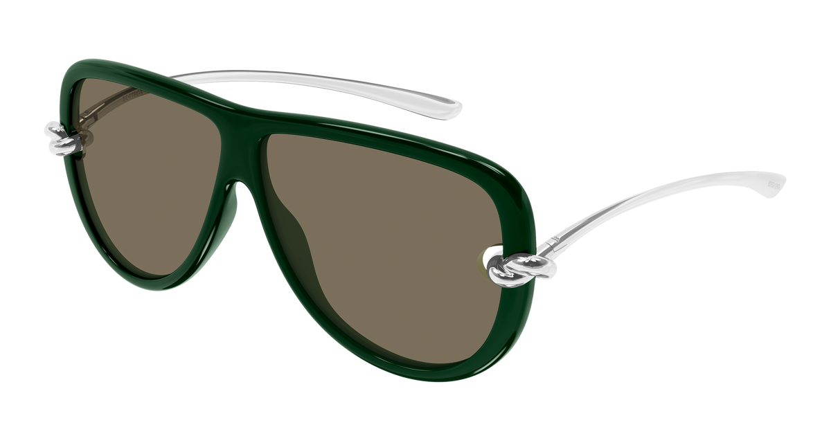 Bottega Veneta BV1513S-004-61 Green Pilot  61mm Sunglasses