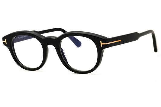 Tom Ford FT6121-B-001 shiny black Round Eyeglasses 47mm Eyeglasses