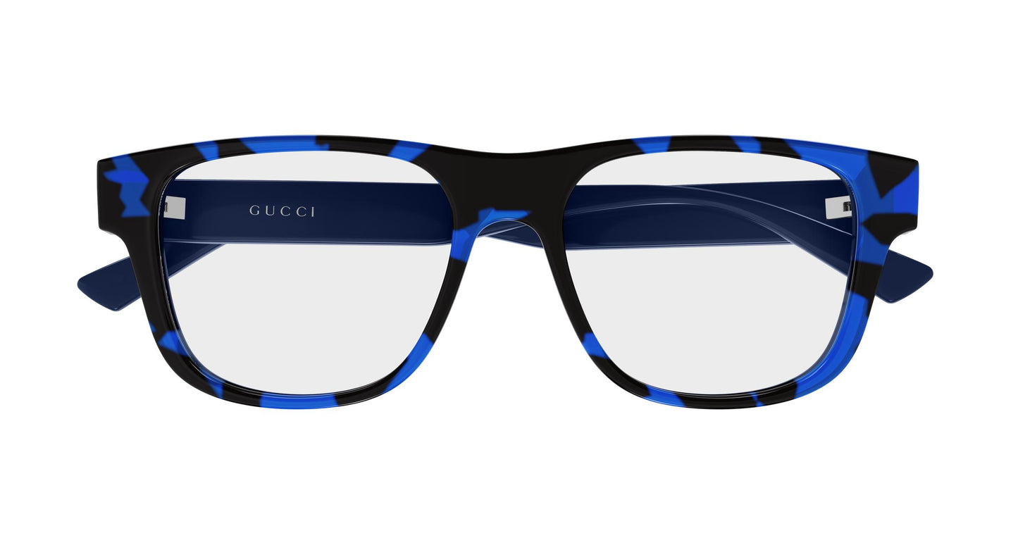 Gucci GG2086o-008 eyeglasses in blue frame with clear lenses