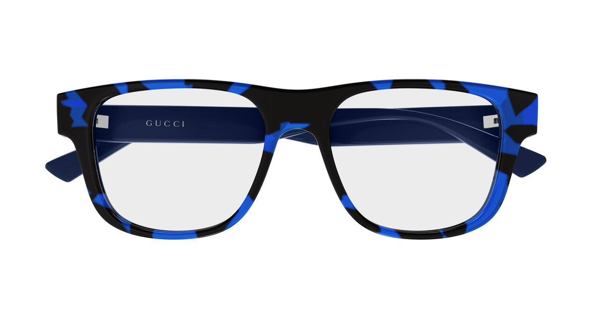 Gucci GG2086o-008 eyeglasses in blue frame with clear lenses