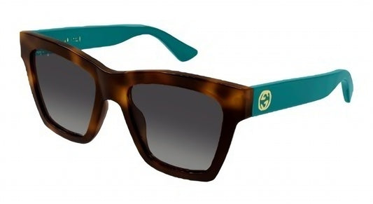 Gucci GG1714S-011 Havana Blue Grey  Sunglasses 54mm