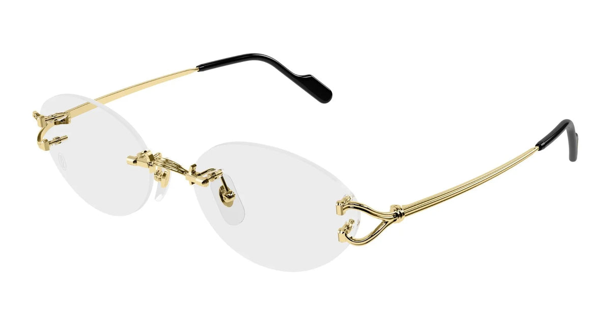Cartier CT0665OJ-001 Gold Round Eyeglasses 53mm Eyeglasses