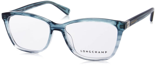 Longchamp LO2659-306 eyeglasses in striped green frame with clear lenses