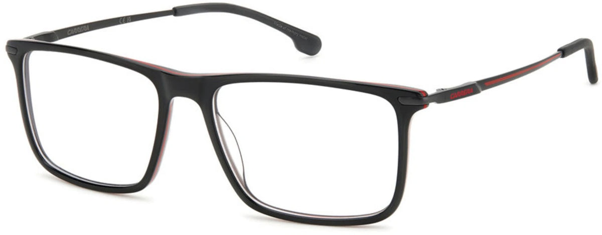 Carrera CARRERA8905-OIT-54 Black Red Rectangle Eyeglasses 54mm Eyeglasses