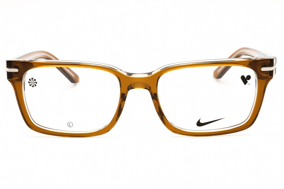 Nike NIKE 7174-218 AMBER Rectangular Eyeglasses 53mm Eyeglasses