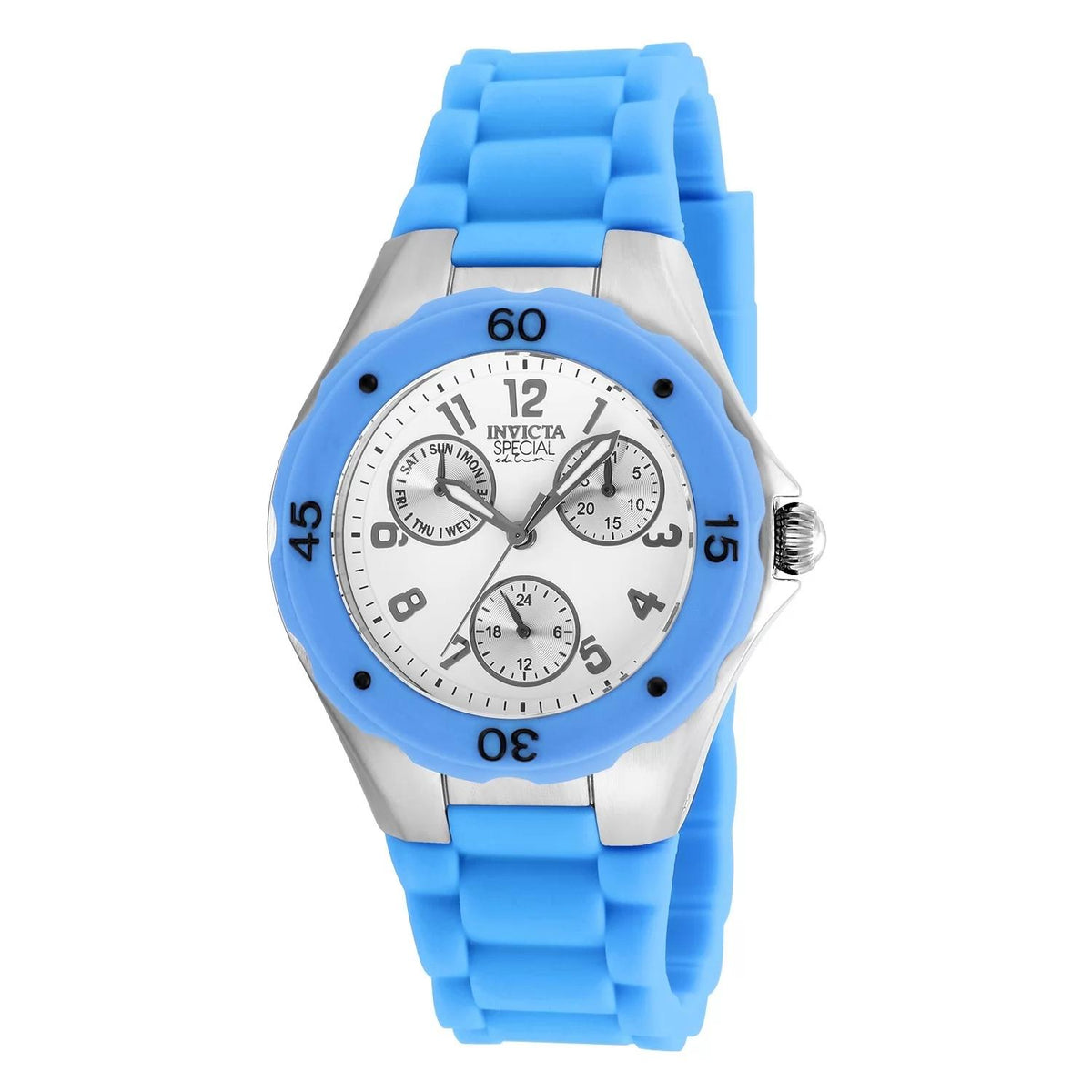 Invicta 18795 watch with white dial and polyurethane band