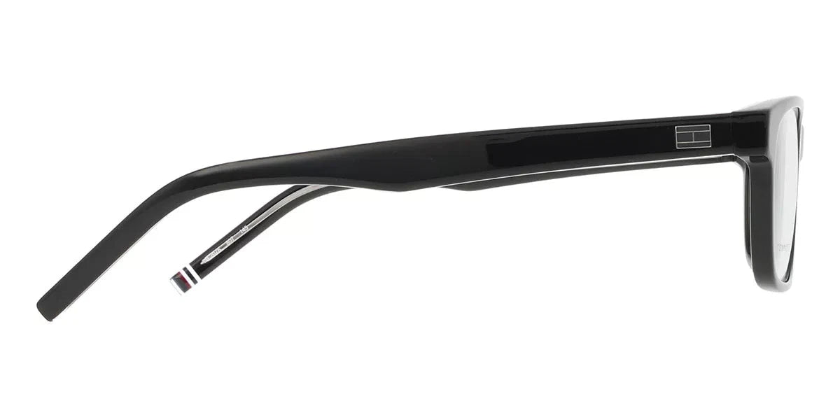 Tommy Hilfiger TH2076-807-55 Black Rectangle Eyeglasses 55mm Eyeglasses