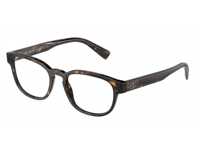 Dolce Gabbana 0DG3340-502-51 Havana Geometric EYEGLASSES 51mm Eyeglasses
