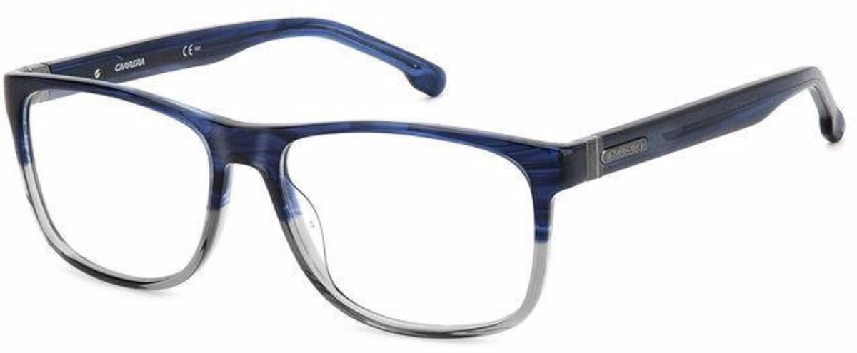 Carrera CARRERA8889-HVE-56 Blue Horn Grey Rectangle Eyeglasses 56mm Eyeglasses