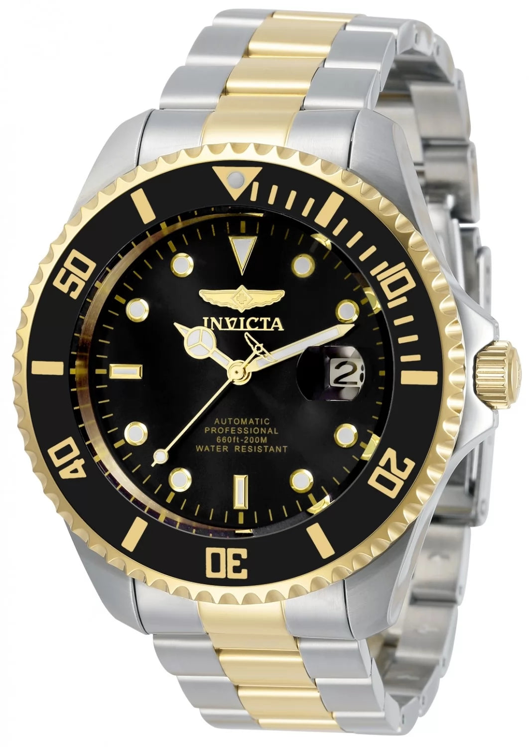 Invicta 34041 Automatic Watch Black Dial Stainless Steel 47mm Men
