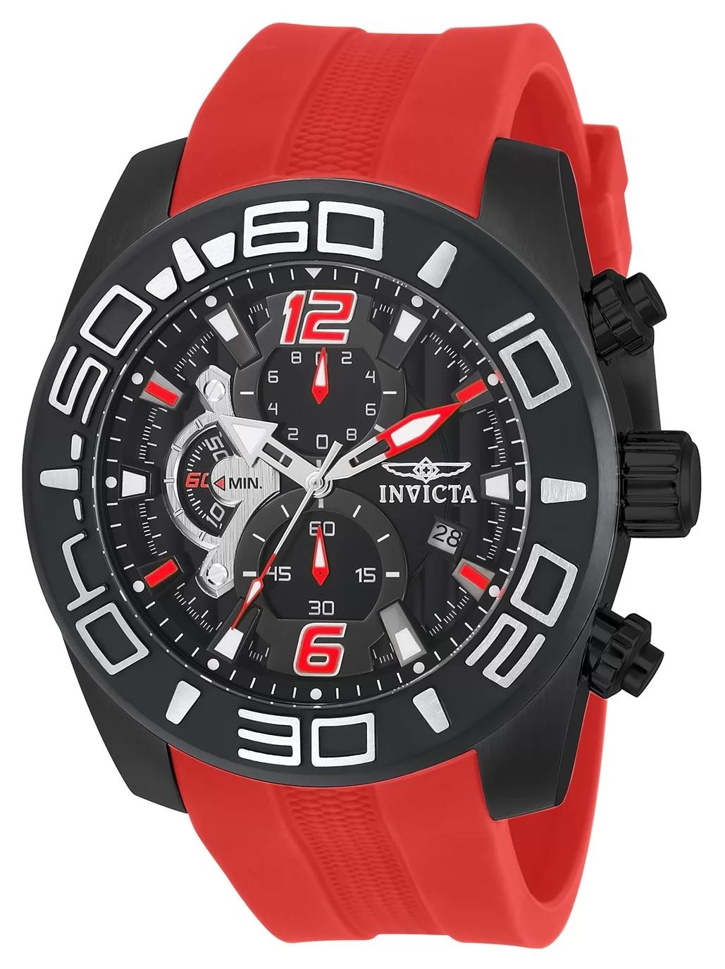 Invicta 22810 22810 Watch - Black Dial Silicon Band