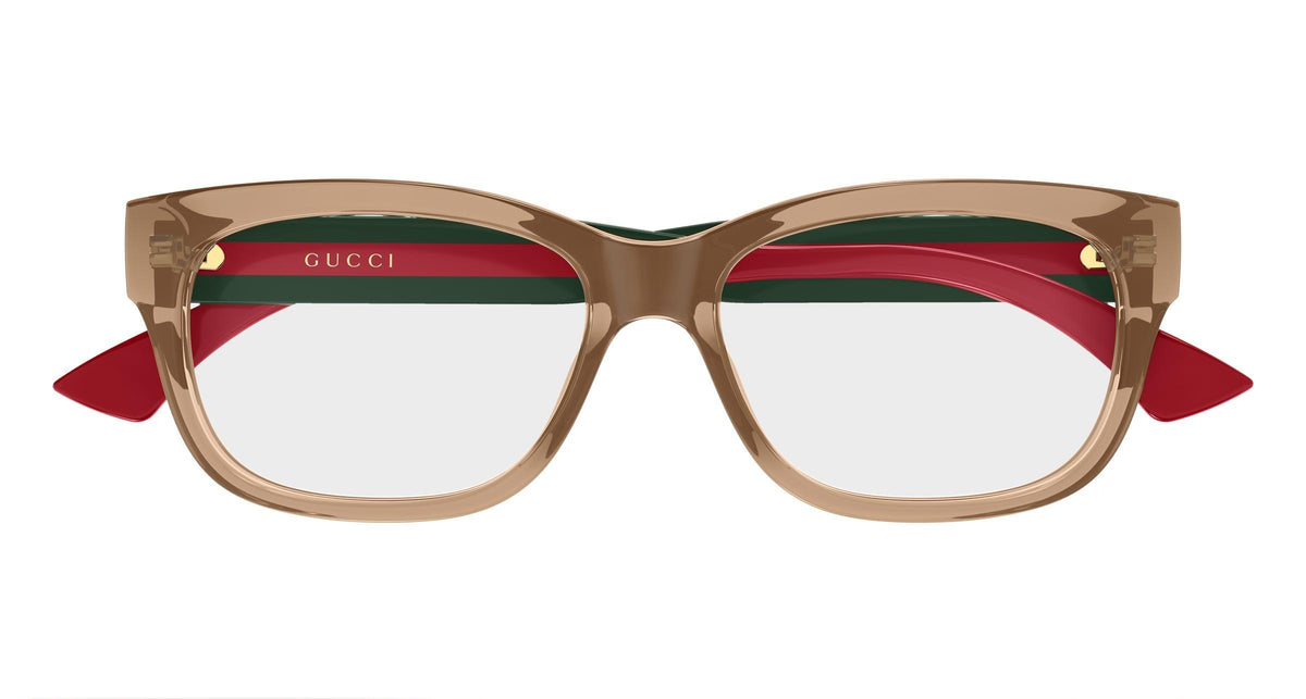 Gucci GG0278oN-005 eyeglasses in green frame with clear lenses