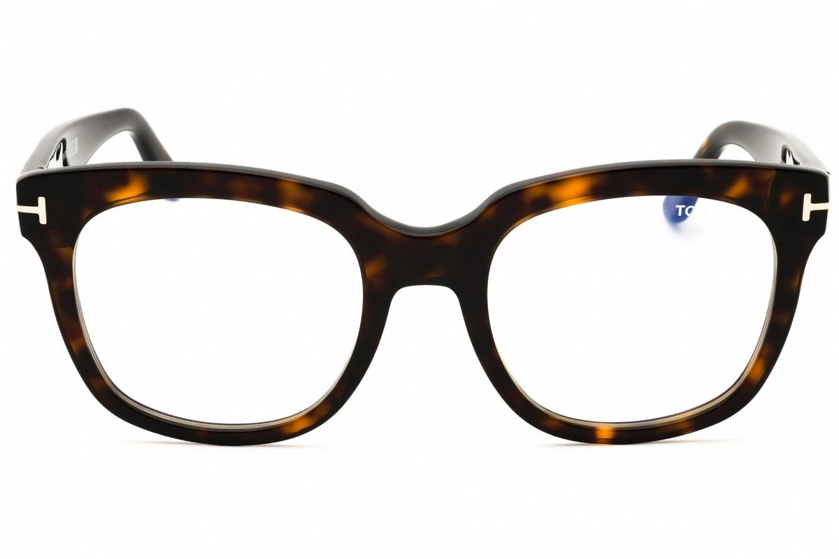 Tom Ford FT5537-B-52 Havana Rectangular Eyeglasses 52mm Eyeglasses