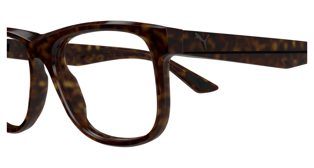 Puma PU0443o-003 Havana Rectangle Eyeglasses 56mm