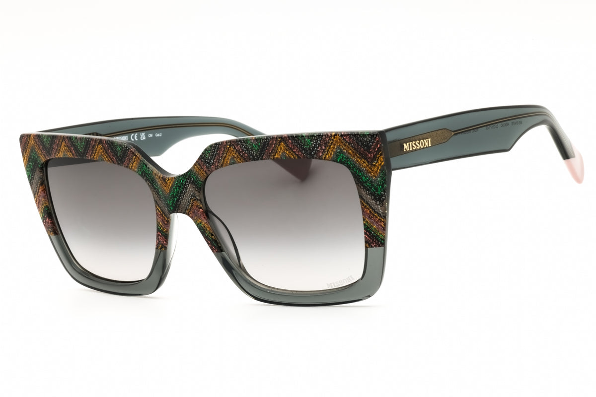Missoni MIS 0147/S-RGK GREY PATTERN GREEN Rectangular Sunglasses 55mm Sunglasses
