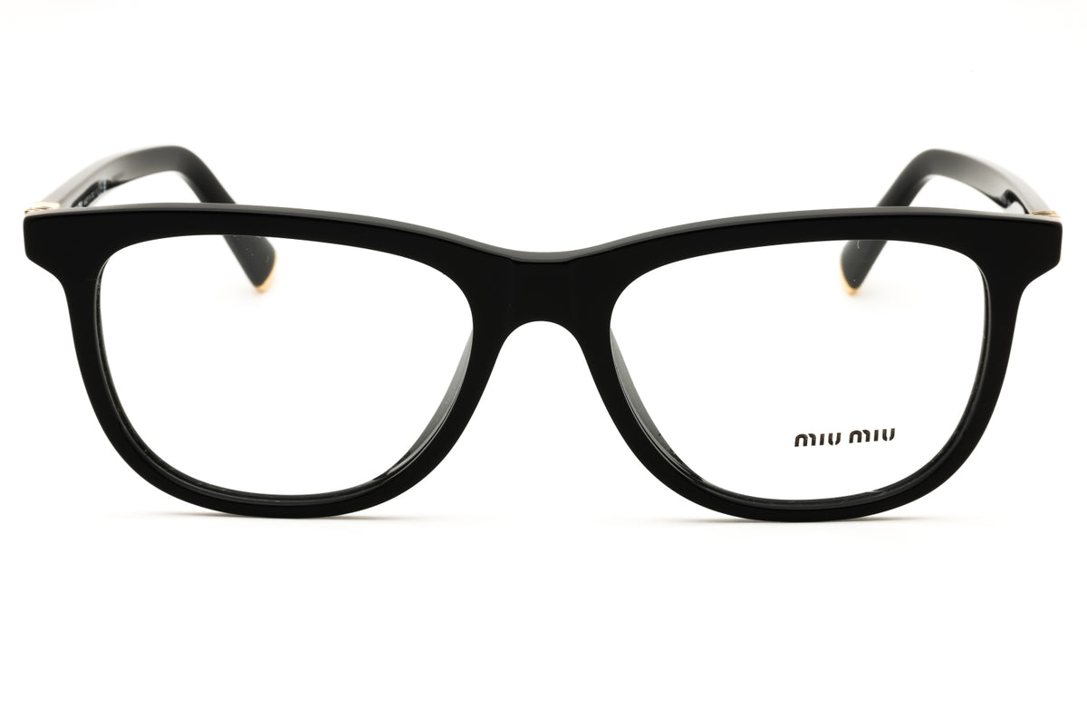 Miu Miu 0MU 01WV-16K1O1 Black Rectangular Eyeglasses 52mm Eyeglasses