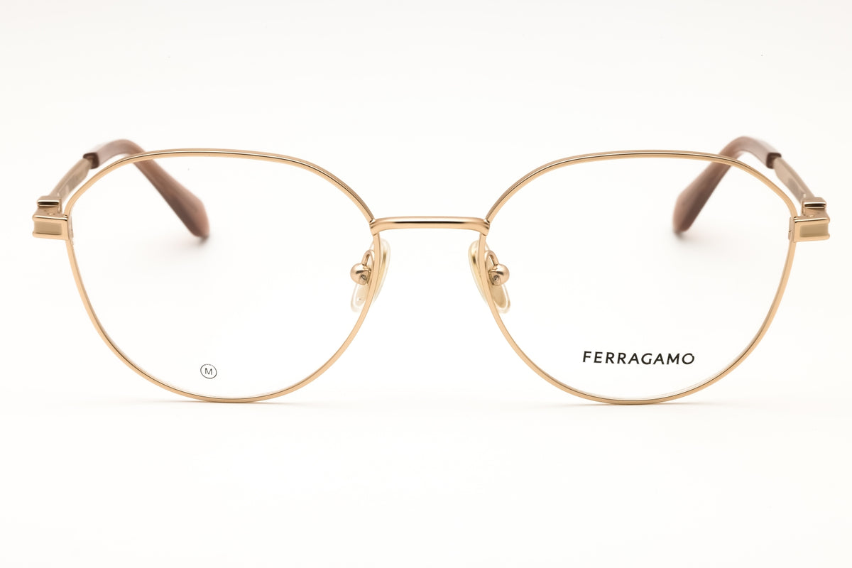 Salvatore Ferragamo SF2236-770 MATTE ROSE GOLD Round Eyeglasses 54mm Eyeglasses
