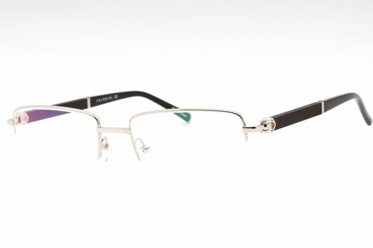 Charriol PC75108-C02 eyeglasses in shiny silver black frame with clear lenses
