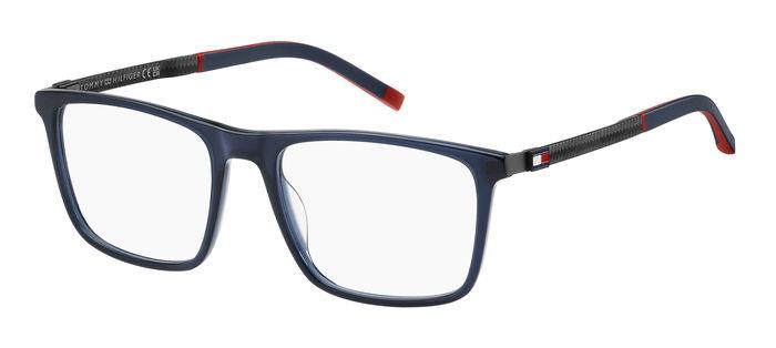 Tommy Hilfiger TH2081-PJP-53 Blue Rectangle Eyeglasses 53mm Eyeglasses