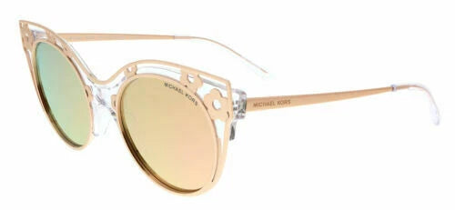 Michael Kors 0MK1038-30505A-52 Rose Gold/Clear Rectangle SUNGLASSES 56mm Sunglasses