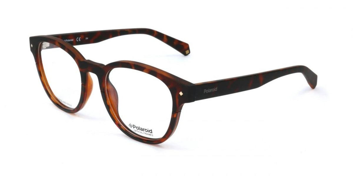 Polaroid PLD345-08600 Havana Rectangle Eyeglasses 49mm