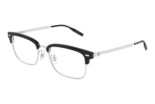 Mont Blanc MB0493oJ-002 Silver Rectangle Eyeglasses 55mm