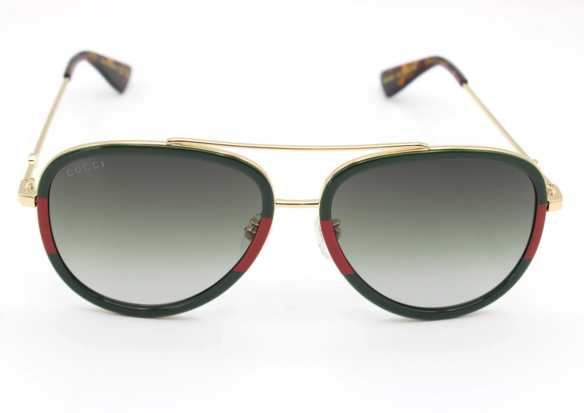 Gucci GG0062S-003 Gold Pilot Sunglasses 57mm Sunglasses