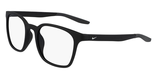Nike NK7115-004 eyeglasses in satin black frame with clear lenses
