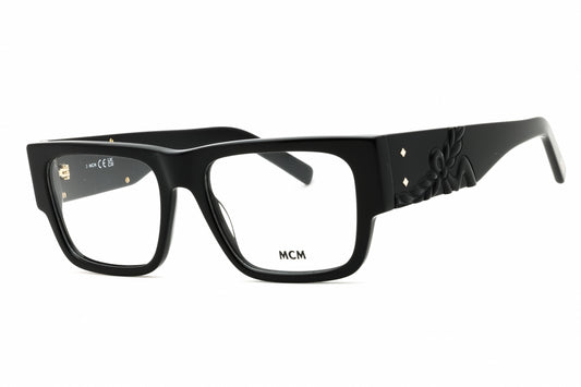 MCM MW5013-001 eyeglasses in shiny black frame with clear demo lenses