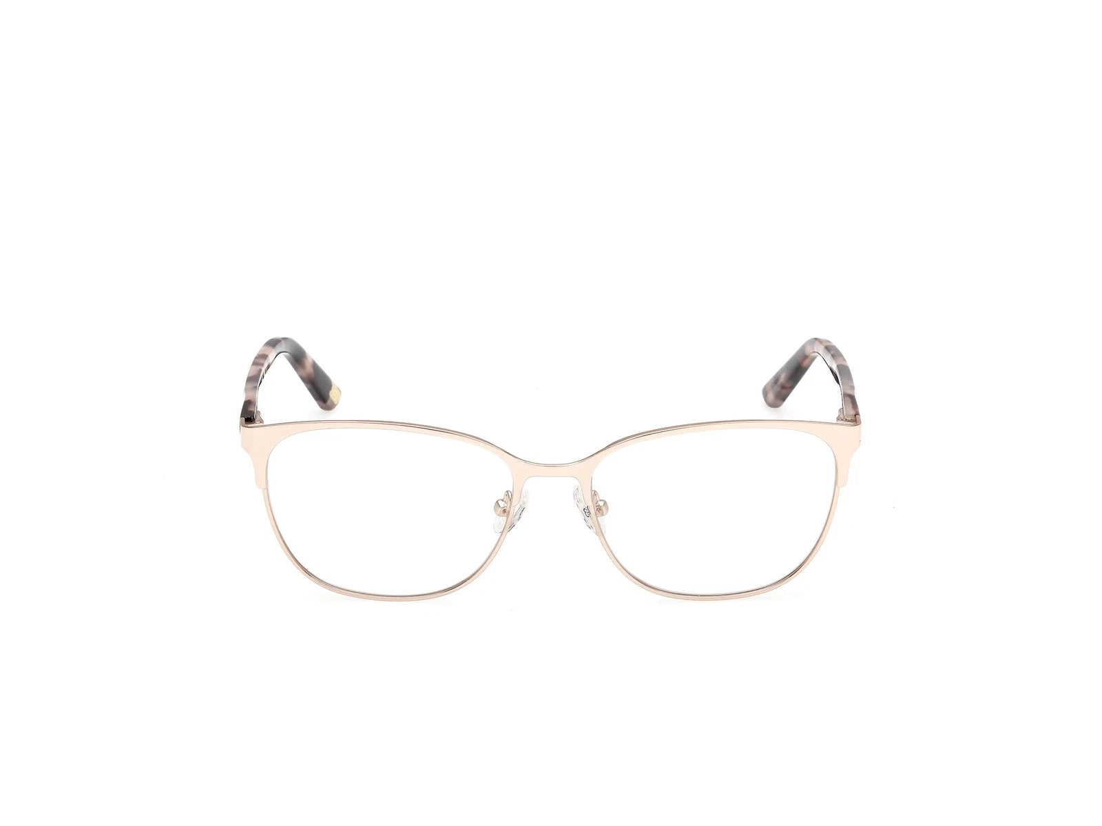 Skechers SE50101-028-55 eyeglasses in shiny rose gold frame with clear lenses