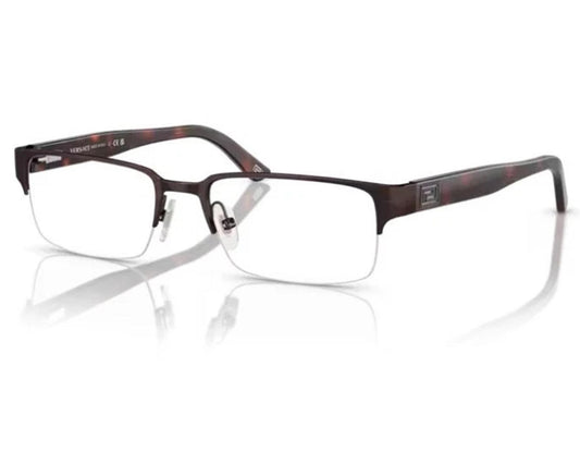 Versace 0VE1184-1269-53 eyeglasses in matte black / pale gold frame with clear lenses