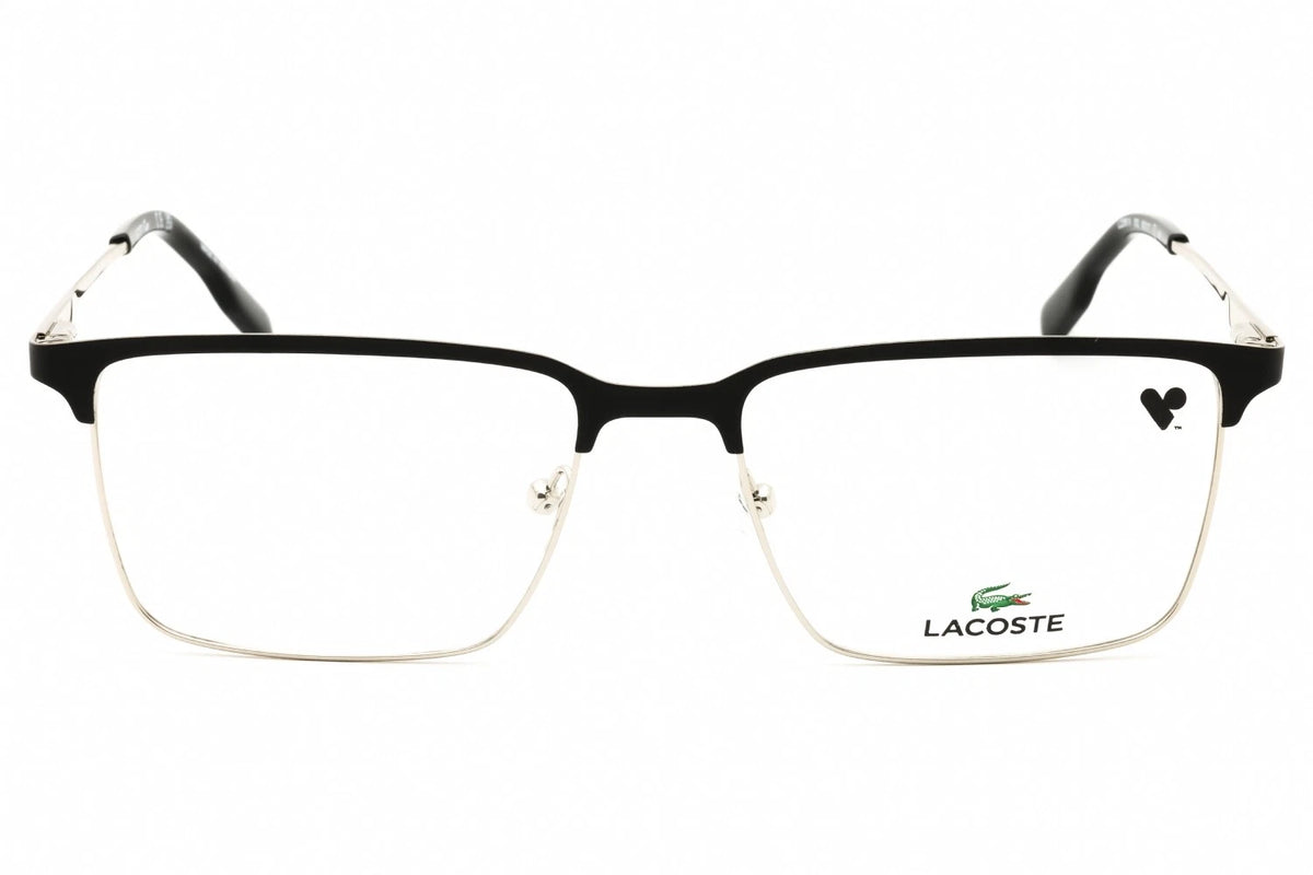 Lacoste L2296N 002 Black Rectangle Eyeglasses 55mm Eyeglasses