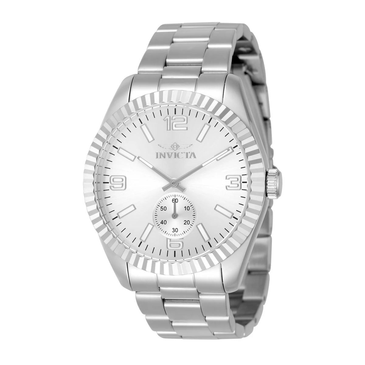 Invicta 49356 Quartz Watch Silver Dial Stainless Steel 43mm Men