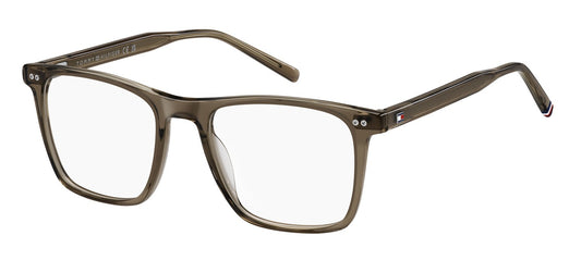 Tommy Hilfiger TH-2131-09Q-52 eyeglasses in brown frame with clear lenses