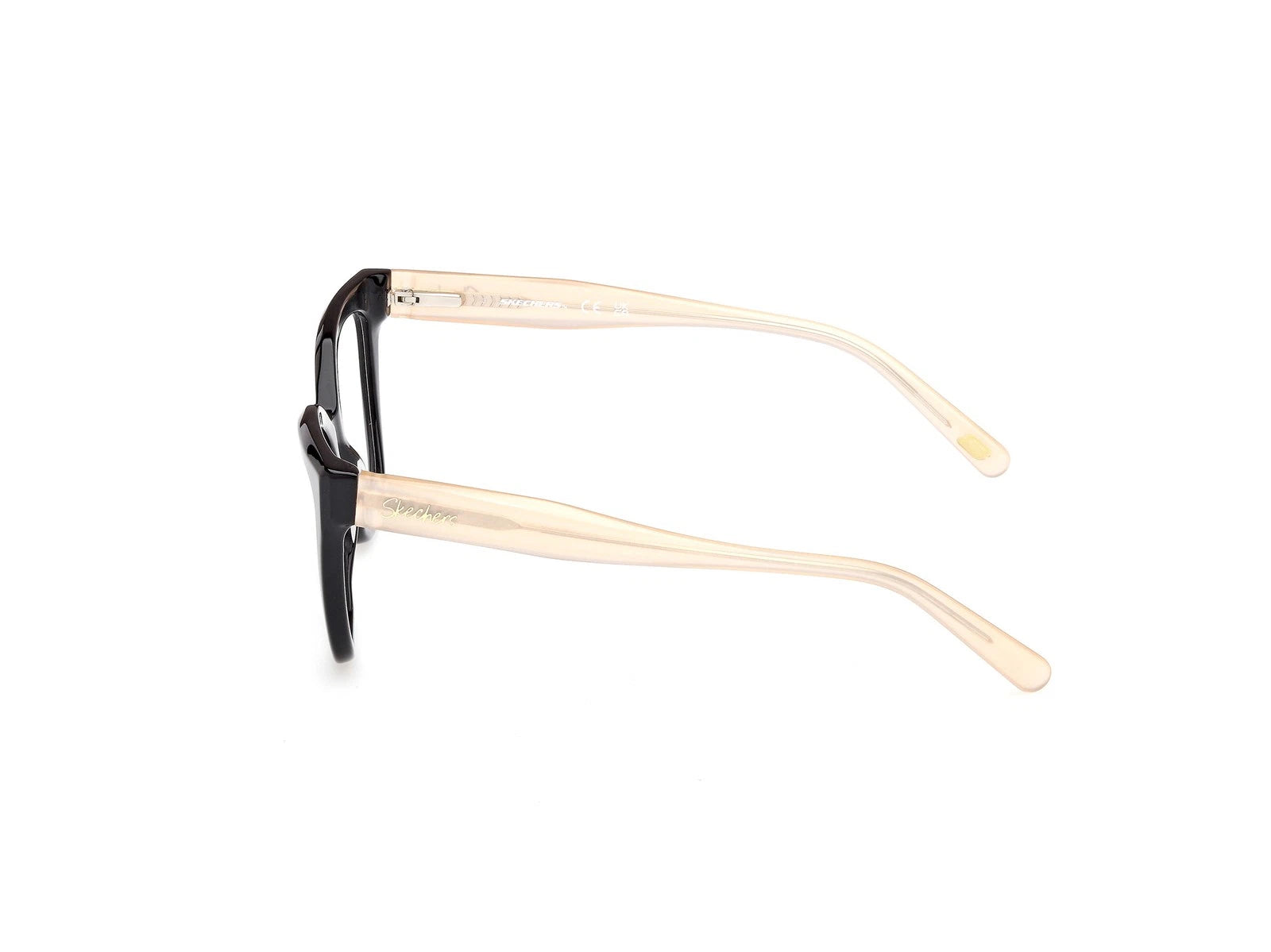 Skechers SE50105-001-53 eyeglasses in shiny black frame with clear lenses