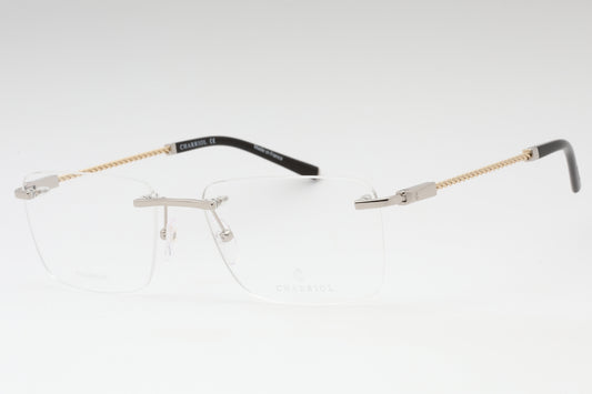 Charriol PC75063-C02 eyeglasses in shiny silver frame with clear lenses