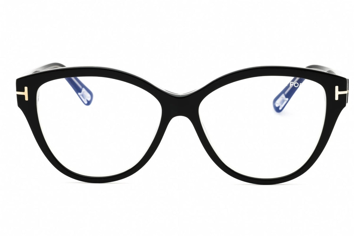 Tom Ford FT5954-B 003 Black Rectangle Eyeglasses 54mm Eyeglasses