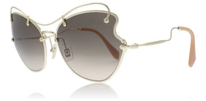 Miu 0MU56RS-ZVN3D0-61 Pale Gold Full Rim Sunglasses