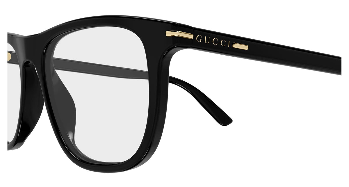 Gucci GG2130o-005 eyeglasses in black frame with clear lenses