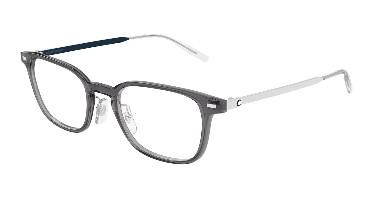 Mont Blanc MB0467OL-010 Gray Rectangular Eyeglasses 54mm Eyeglasses