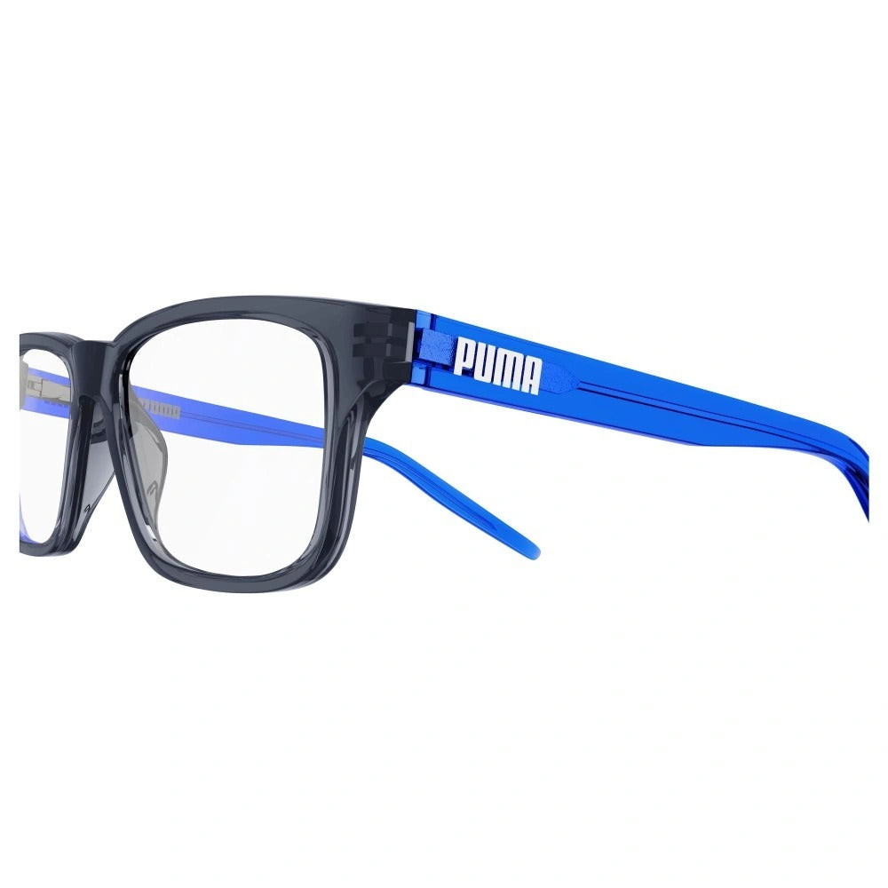 Puma PJ0046o-005 eyeglasses in blue frame with clear lenses