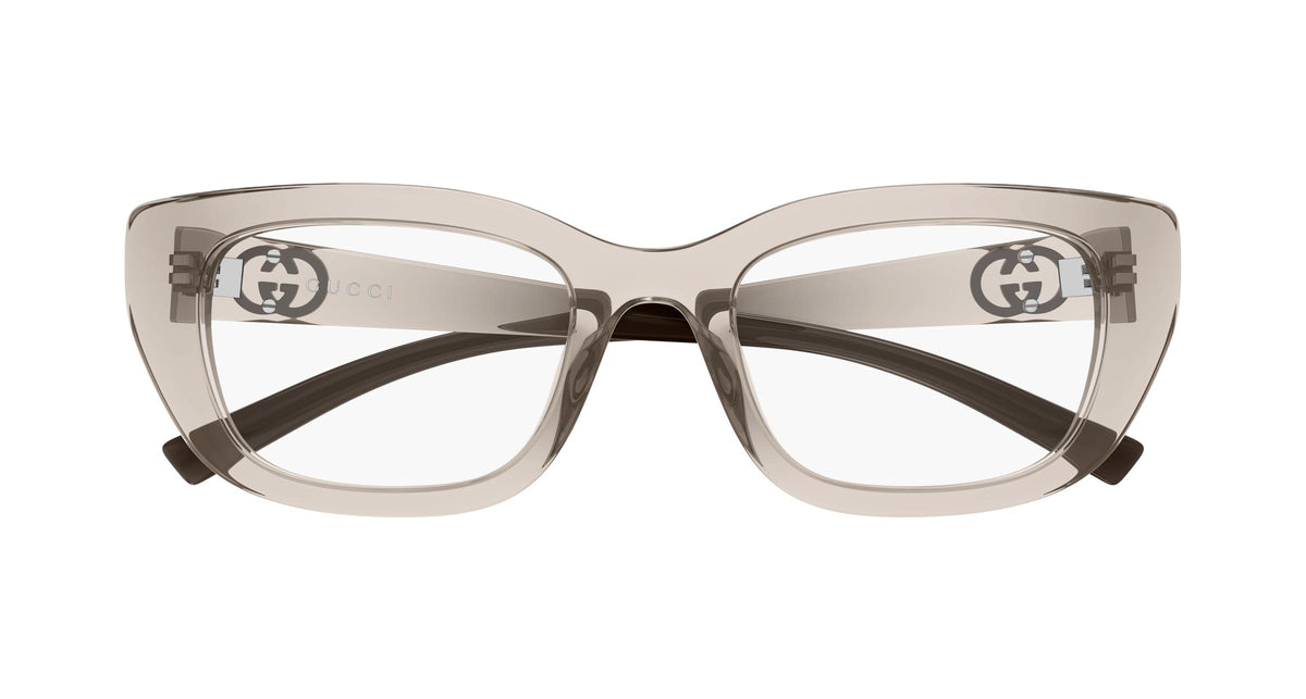 Gucci GG2027o-004 eyeglasses in brown frame with clear lenses