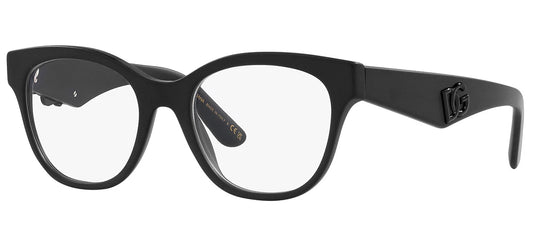 Dolce Gabbana 0DG3371F-2525-53 Black Round EYEGLASSES 53mm Eyeglasses