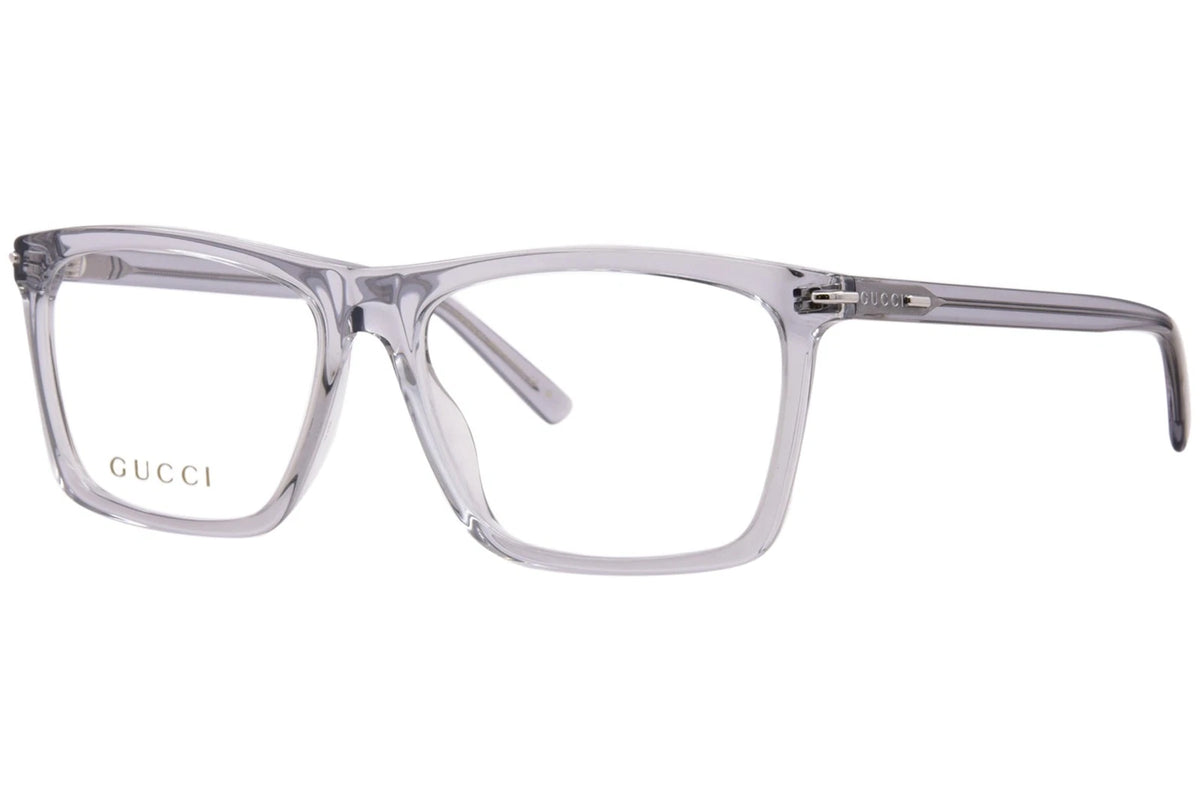 Gucci GG1445O-017 Grey Rectangular Eyeglasses 59mm Eyeglasses