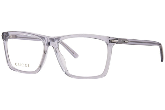 Gucci GG1445O-017 Grey Rectangular Eyeglasses 59mm Eyeglasses