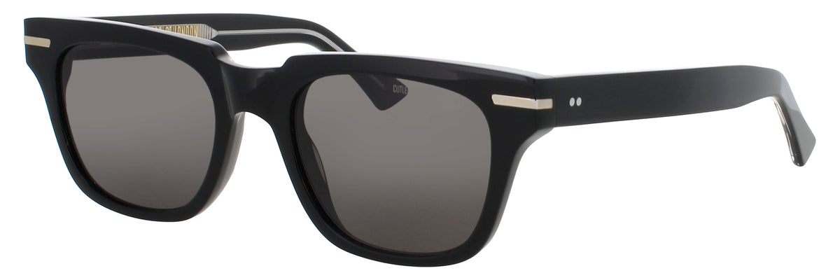 Cutler And Gross CGSN-1355-53-05 BLACK TAXI  Unisex Sunglasses 53mm Sunglasses